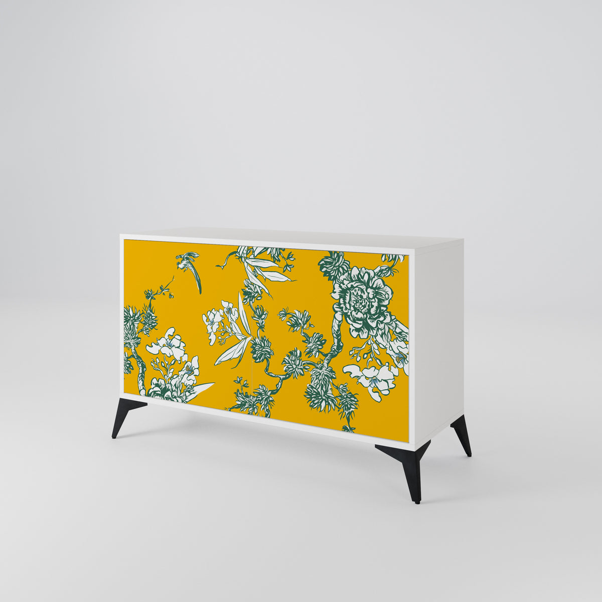 YELLOW CHINOISERIE Skänk med två dörrar