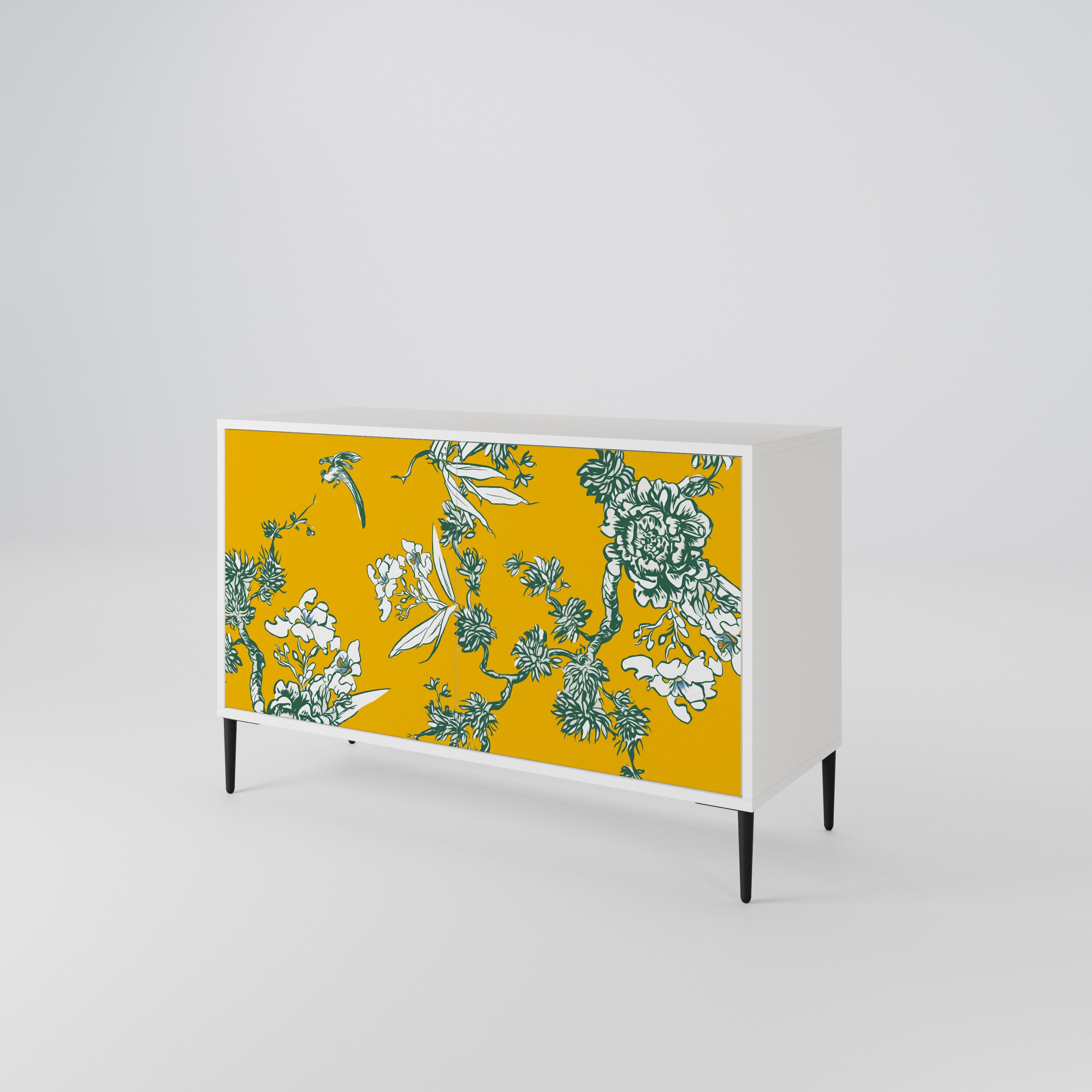YELLOW CHINOISERIE Skänk med två dörrar