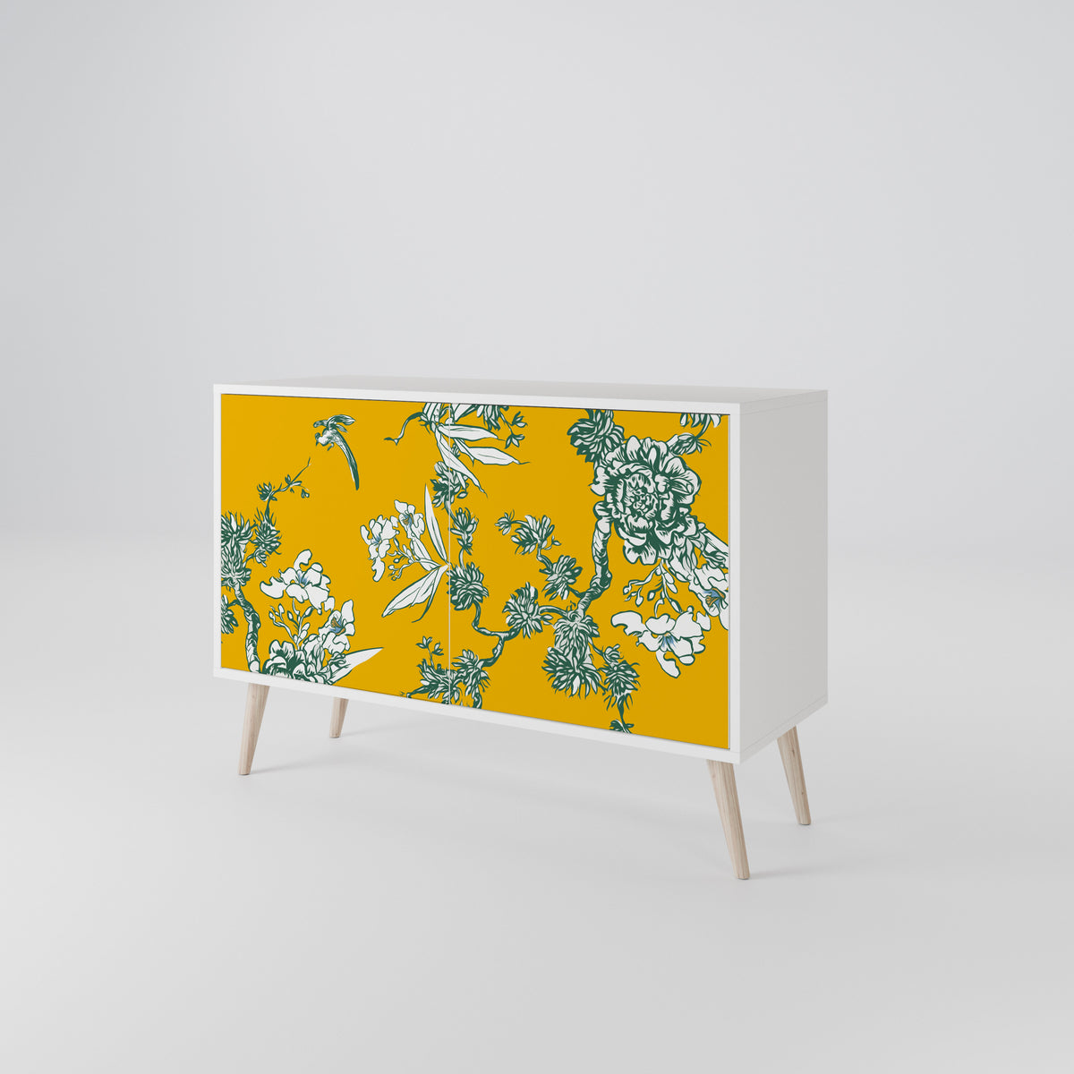 YELLOW CHINOISERIE Skänk med två dörrar