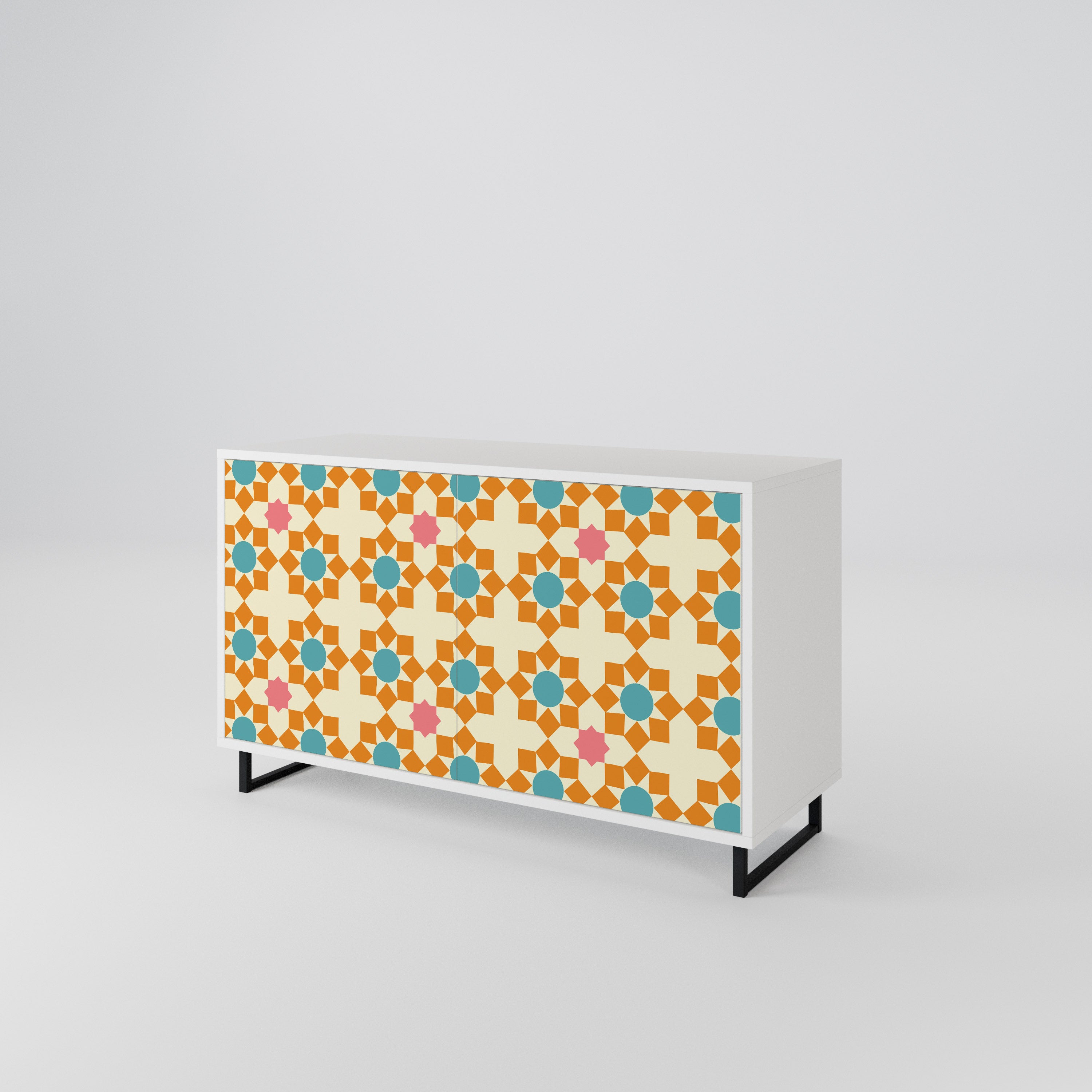 FLORAL DECOR Skänk med två dörrar