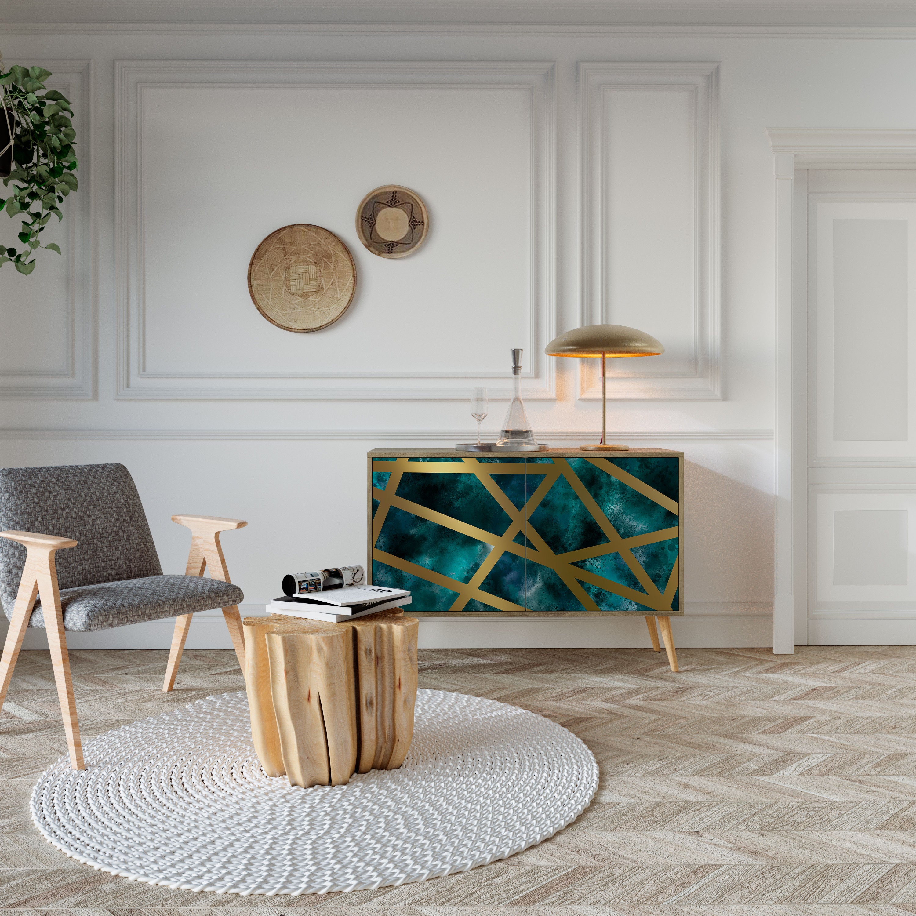 THE LABYRINTH OF GOLD 2-Door Sideboard