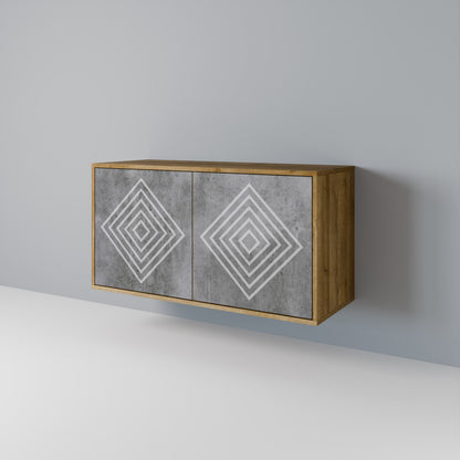 POLYGONAL ARTISTRY Skänk med två dörrar