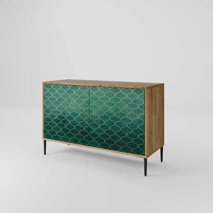 TESSELATED GREENERY 2-Door Sideboard in Oak Effect