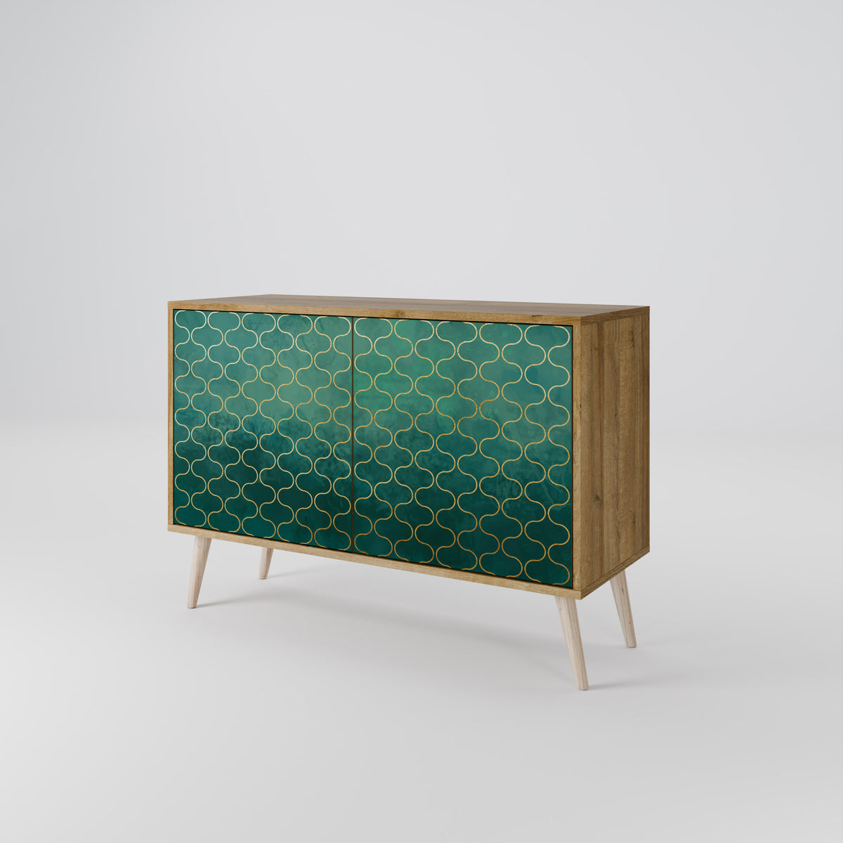 TESSELATED GREENERY Skänk med två dörrar