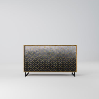 TESSELATED GRAYISH 2-Door Sideboard in Oak Effect