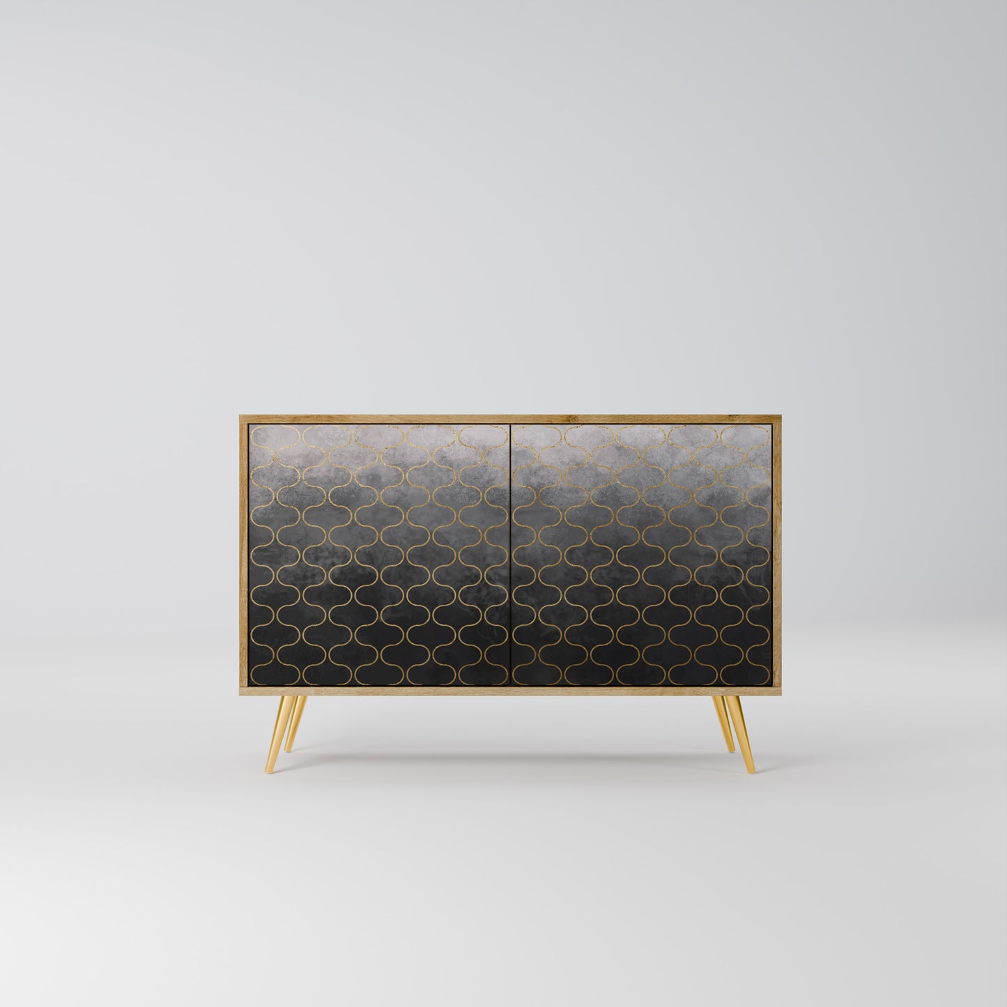 TESSELATED GRAYISH 2-Door Sideboard in Oak Effect