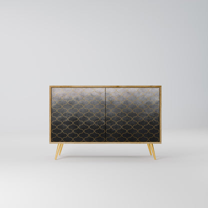 TESSELATED GRAYISH 2-Door Sideboard in Oak Effect