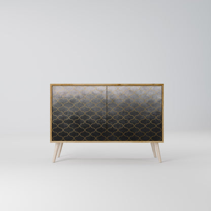 TESSELATED GRAYISH 2-Door Sideboard in Oak Effect