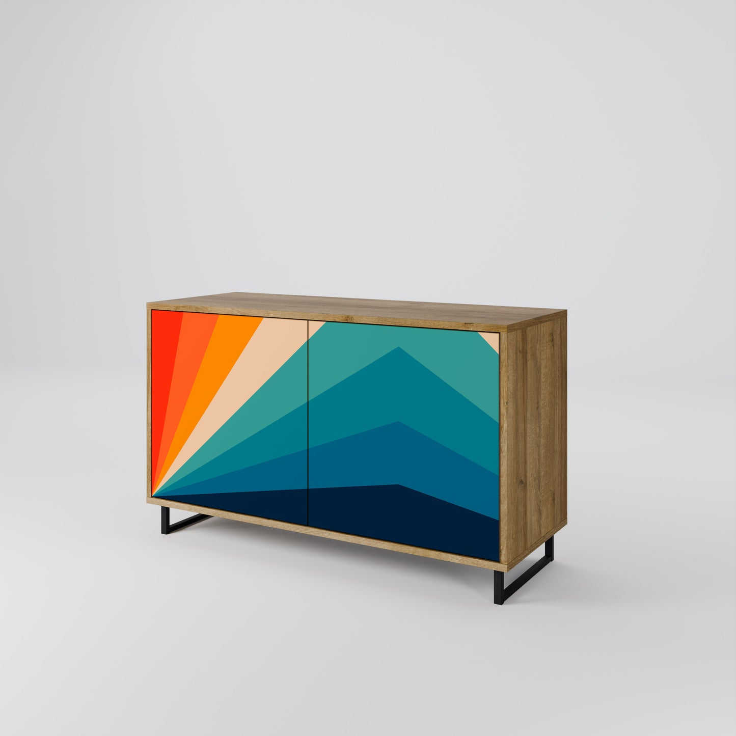 PRISM CONCUSSION 2-Door Sideboard in Oak Effect