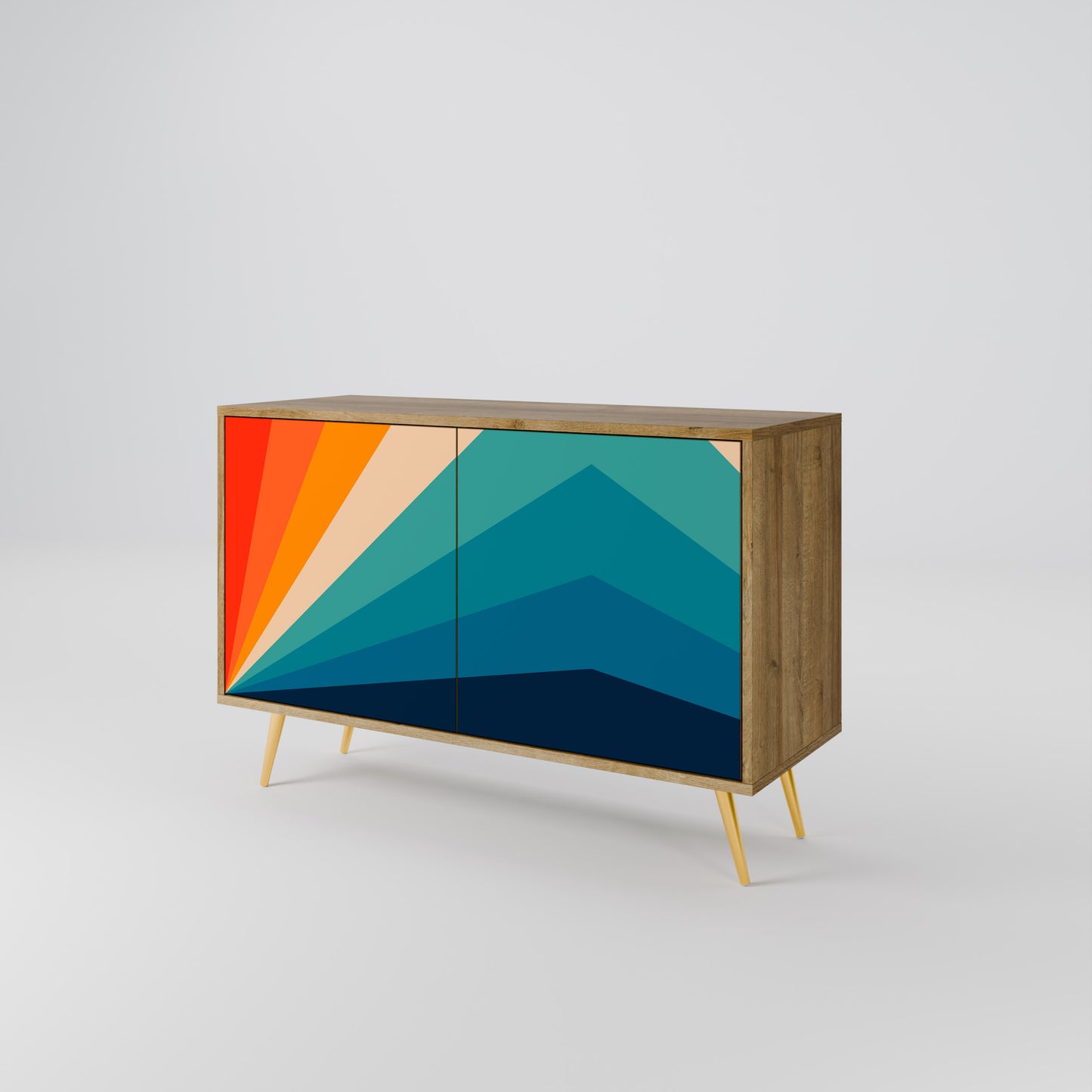 PRISM CONCUSSION 2-Door Sideboard in Oak Effect