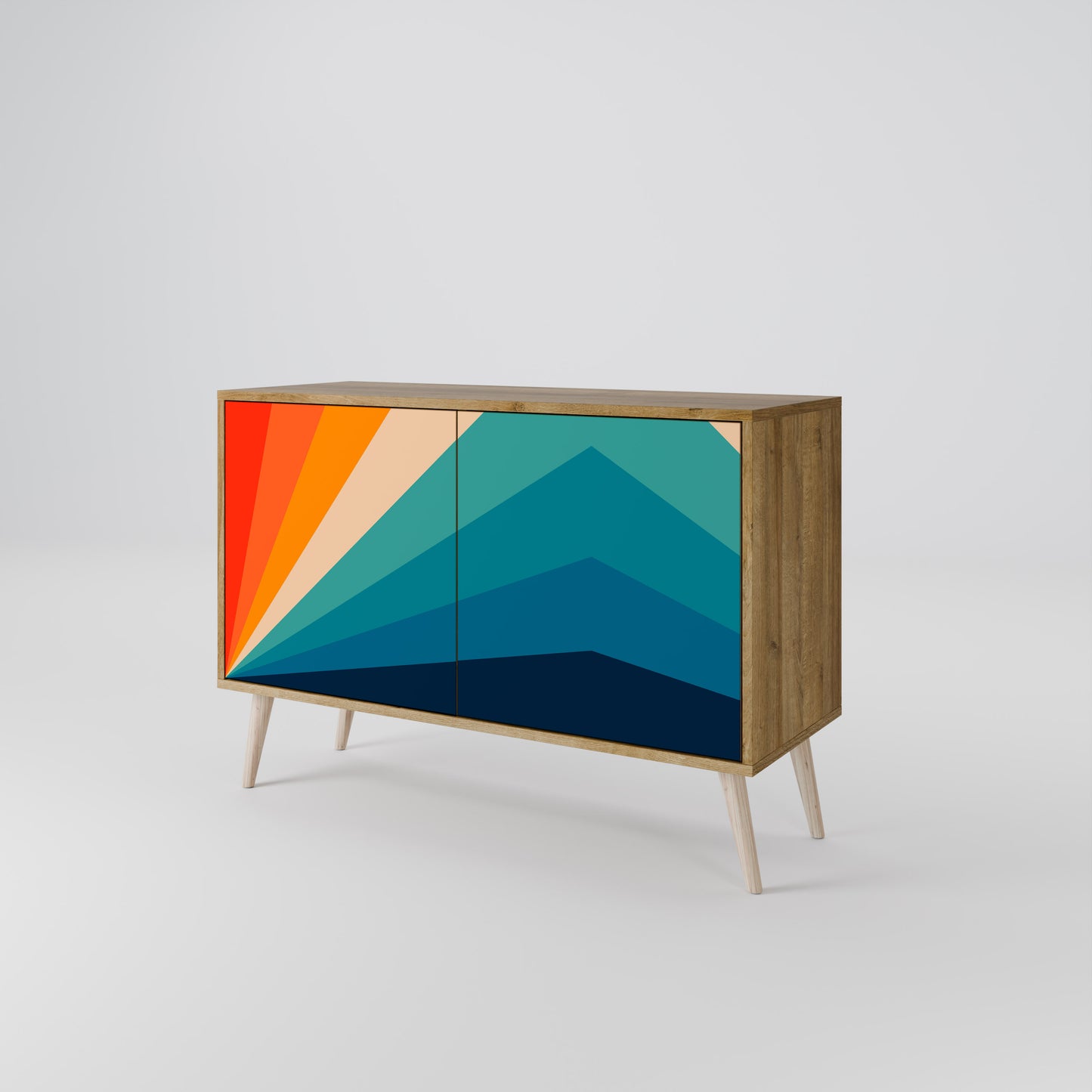 PRISM CONCUSSION 2-Door Sideboard in Oak Effect