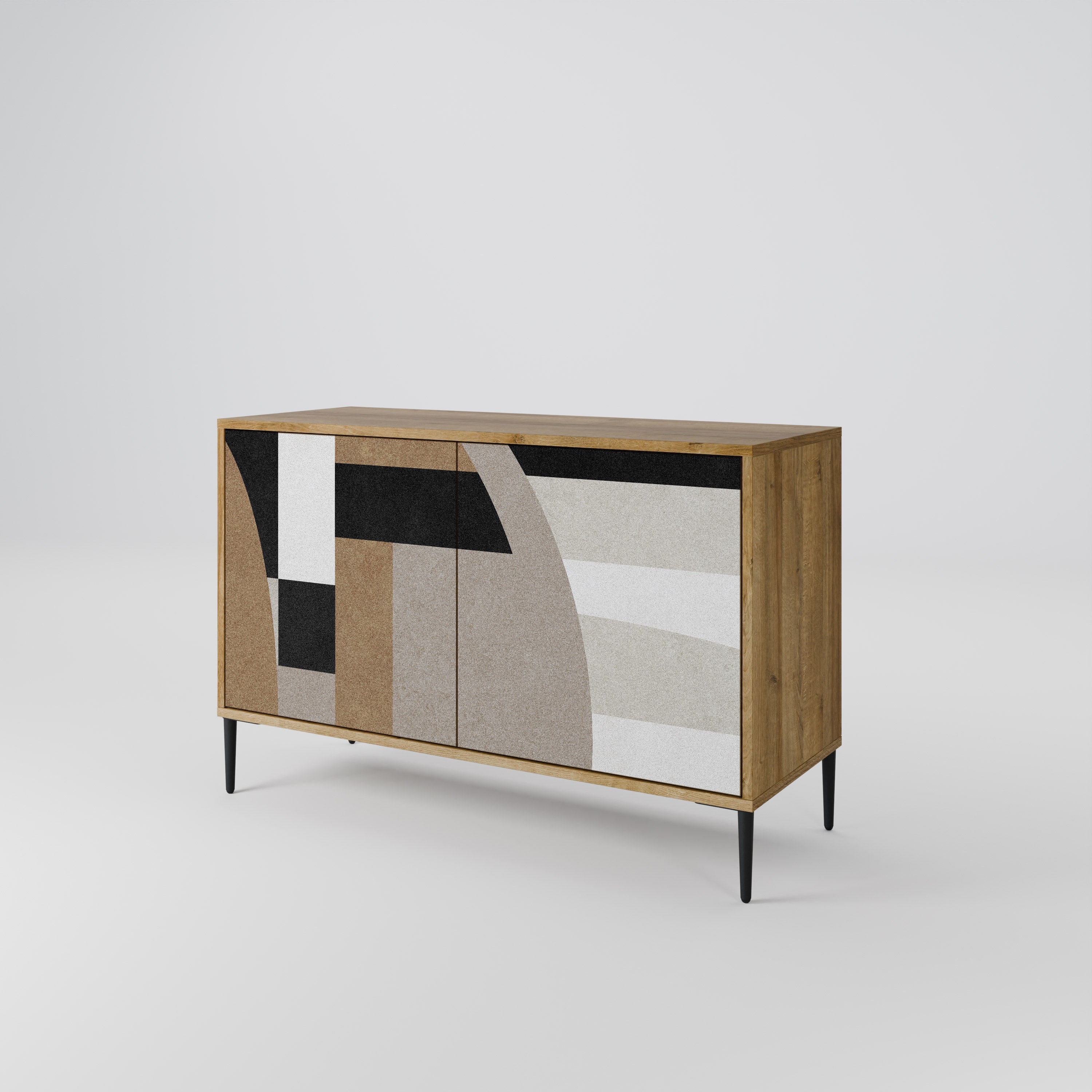 DELICATE MEMENTO 2-Door Sideboard in Oak Effect