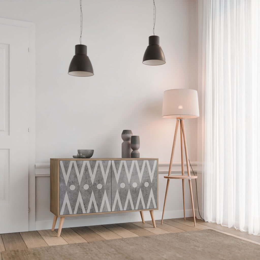SHARP EDGES 2-Door Sideboard in Oak Effect