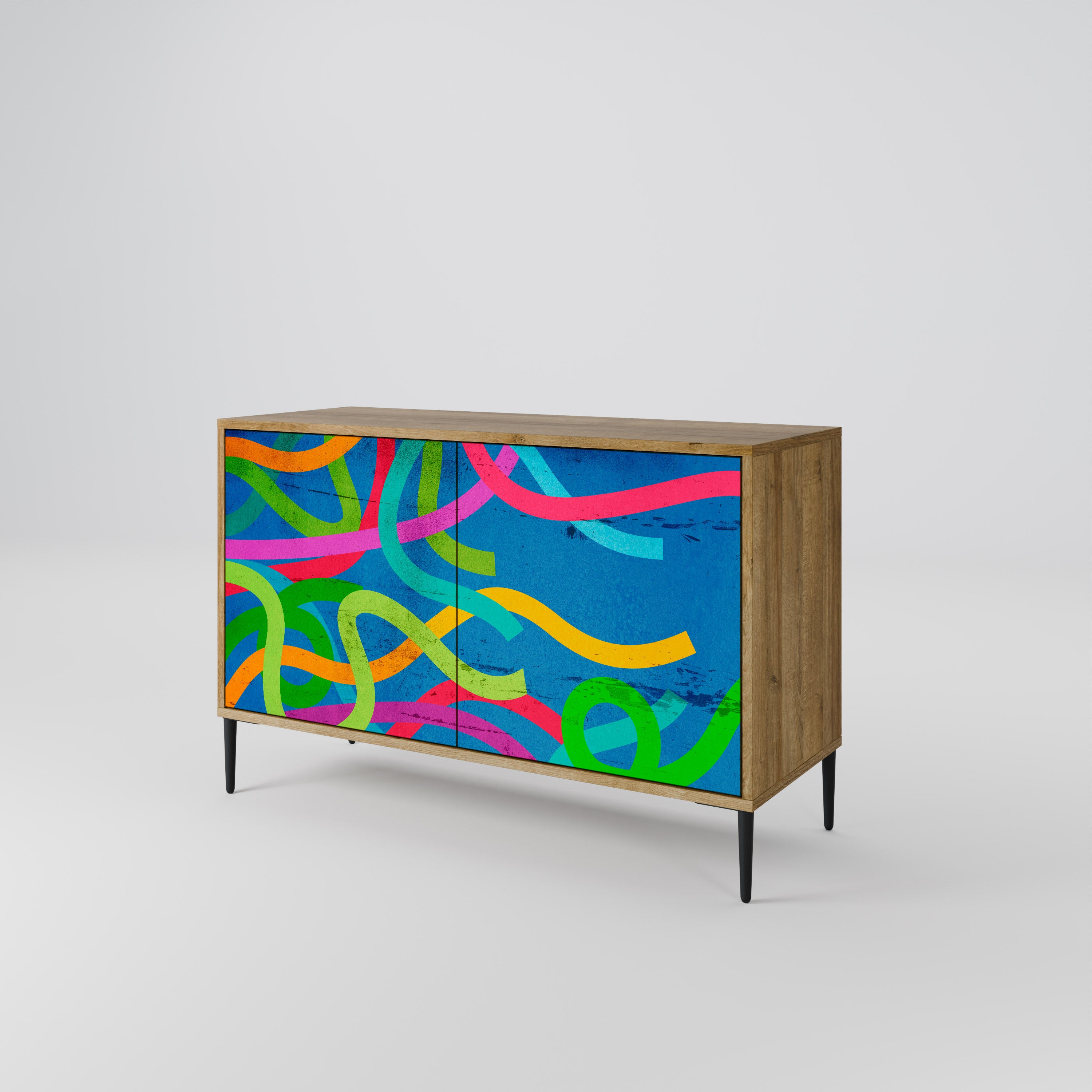 STREAMER TANGLE 2-Door Sideboard in Oak Effect