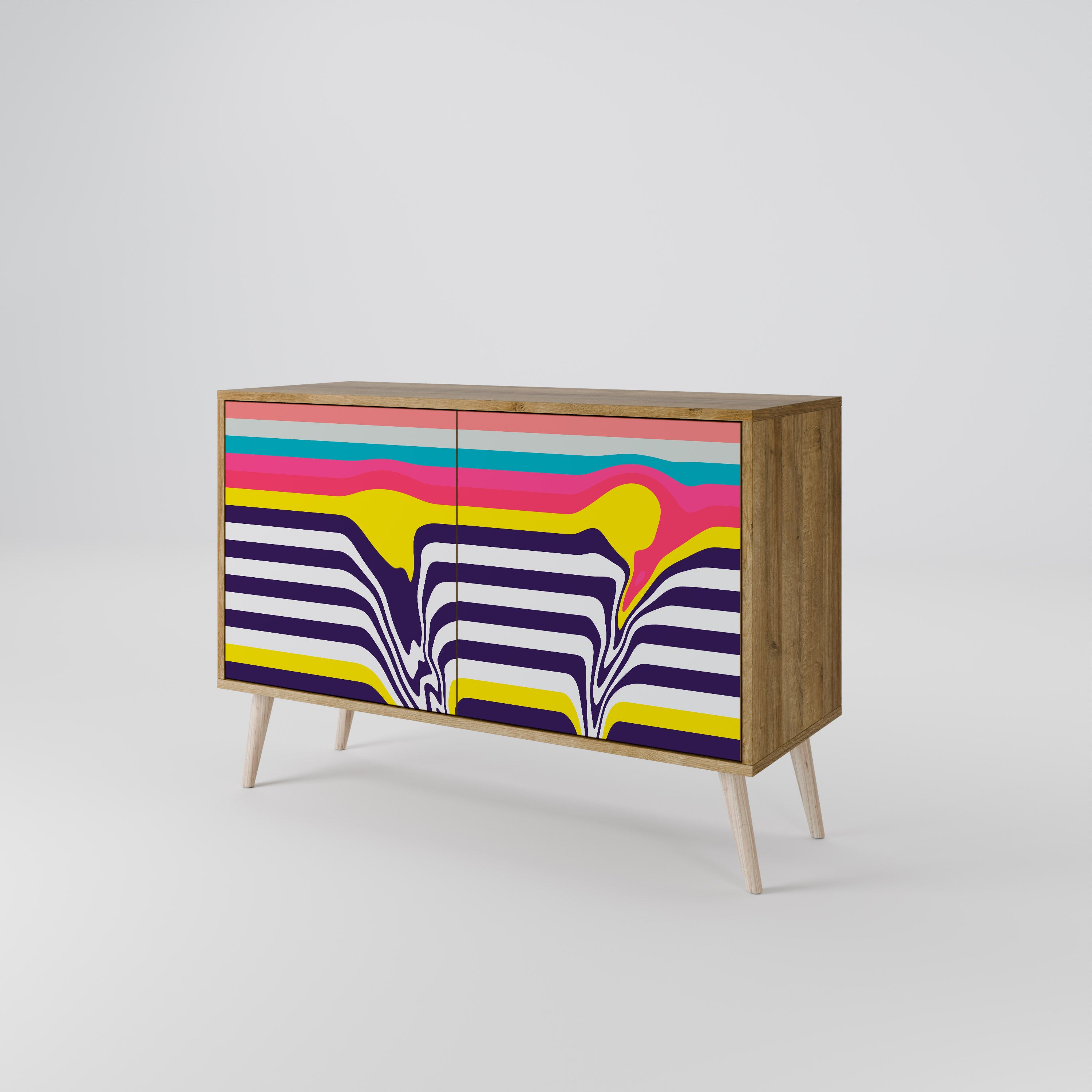 TONE COLLAPSE 2-Door Sideboard in Oak Effect