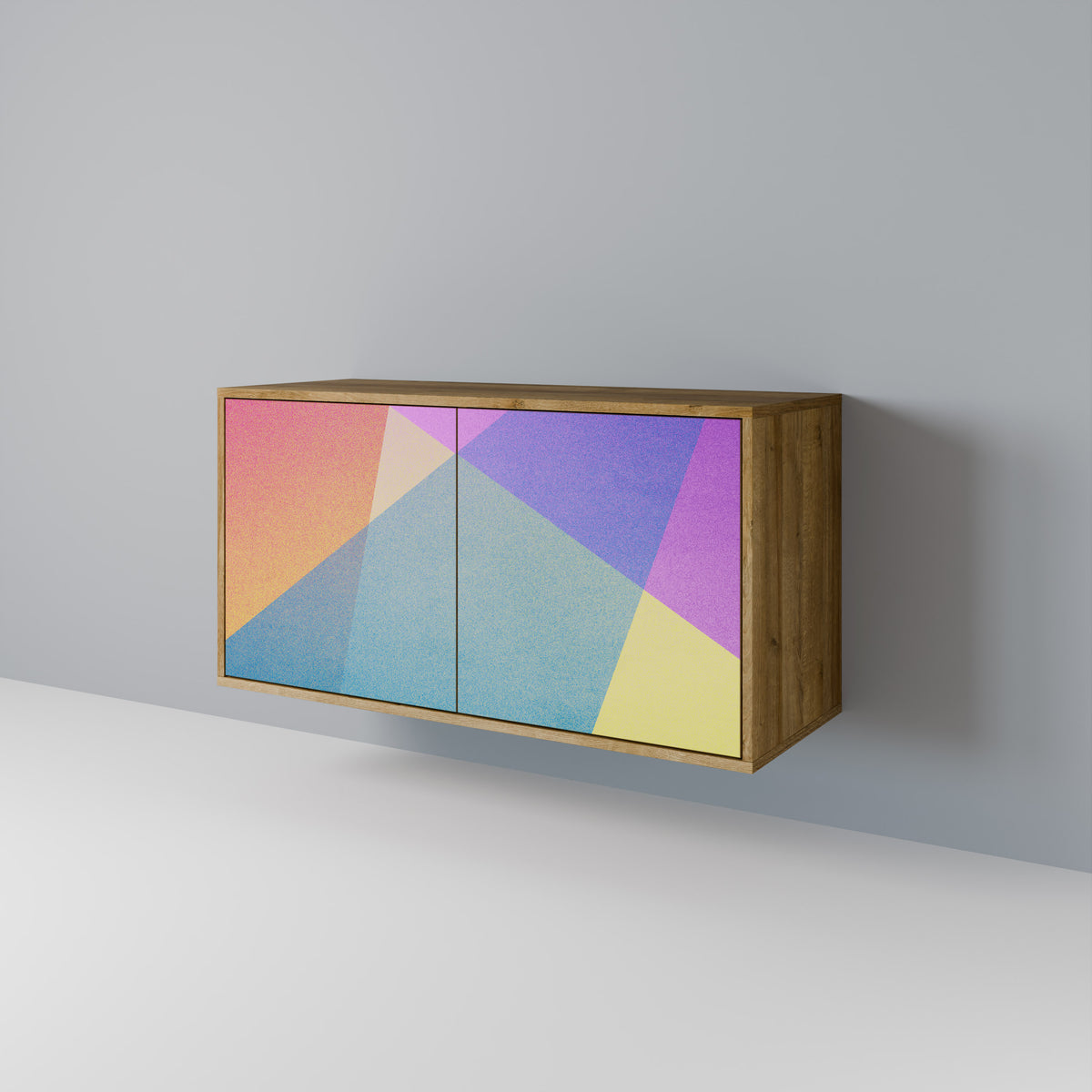 BRIGHT GEOMETRY Skänk med två dörrar
