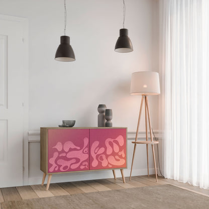 IRREGULAR ROSA 2-dörrars skänk i ekeffekt
