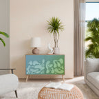 IRREGULAR BLUE Skänk med två dörrar