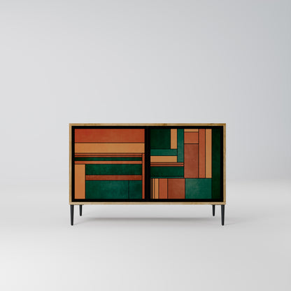EARTHY FIGURES 2-dörrars skänk i ekeffekt