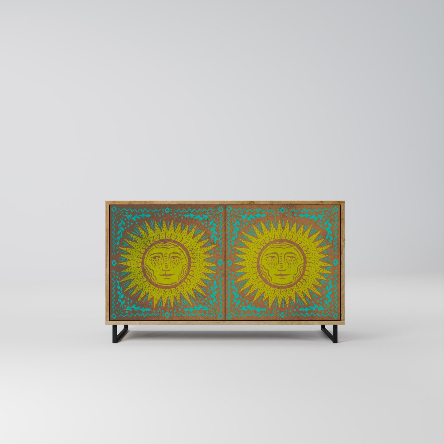 SUNSHINE EULOGY 2-Door Sideboard in Oak Effect