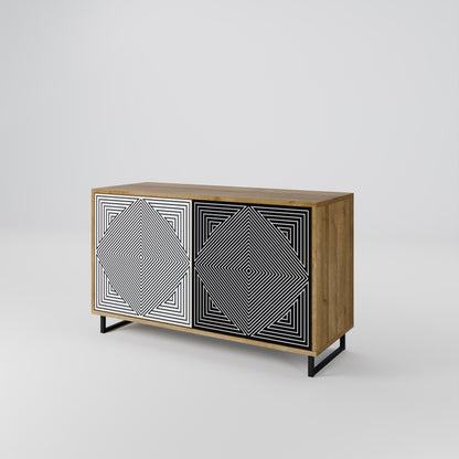 POLYGON ILLUSION 2-Door Sideboard in Oak Effect
