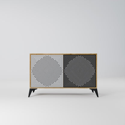 POLYGON ILLUSION 2-Door Sideboard in Oak Effect