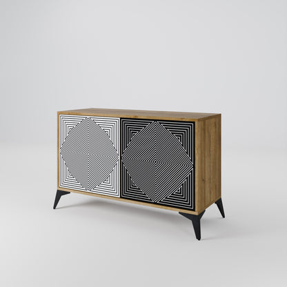 POLYGON ILLUSION 2-Door Sideboard in Oak Effect