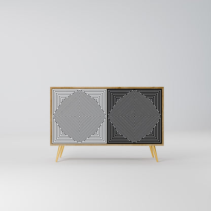 POLYGON ILLUSION 2-Door Sideboard in Oak Effect