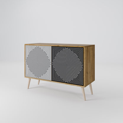 POLYGON ILLUSION 2-Door Sideboard in Oak Effect