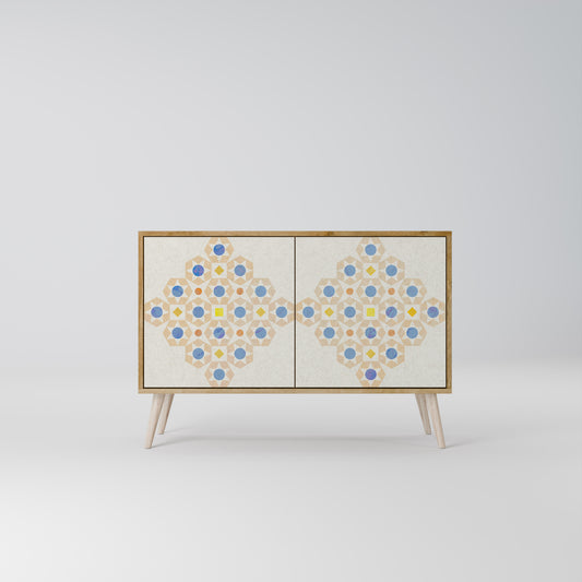 PATTERNED PRISM 2-Door Sideboard in Oak Effect