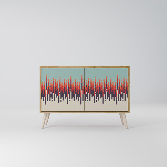 CHROMA CONTOURS 2-Door Sideboard in Oak Effect