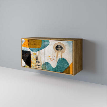 ABSTRACT FACES Skänk med två dörrar