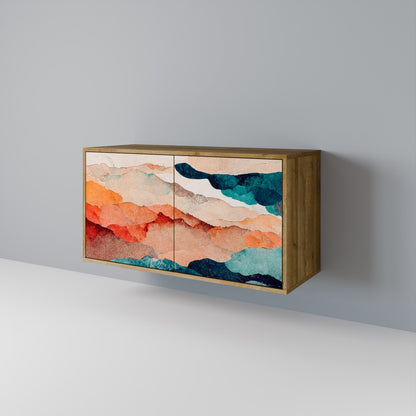 ABSTRACT LANDSCAPE Skänk med två dörrar
