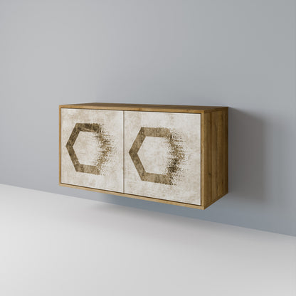 HEXAGONAL SHAPES Skänk med två dörrar