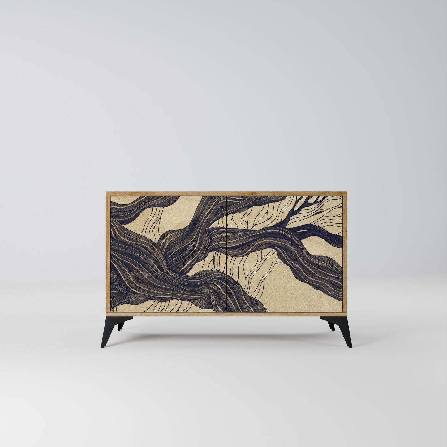 UNIFIED FRAGMENTS 2-Door Sideboard in Oak Effect