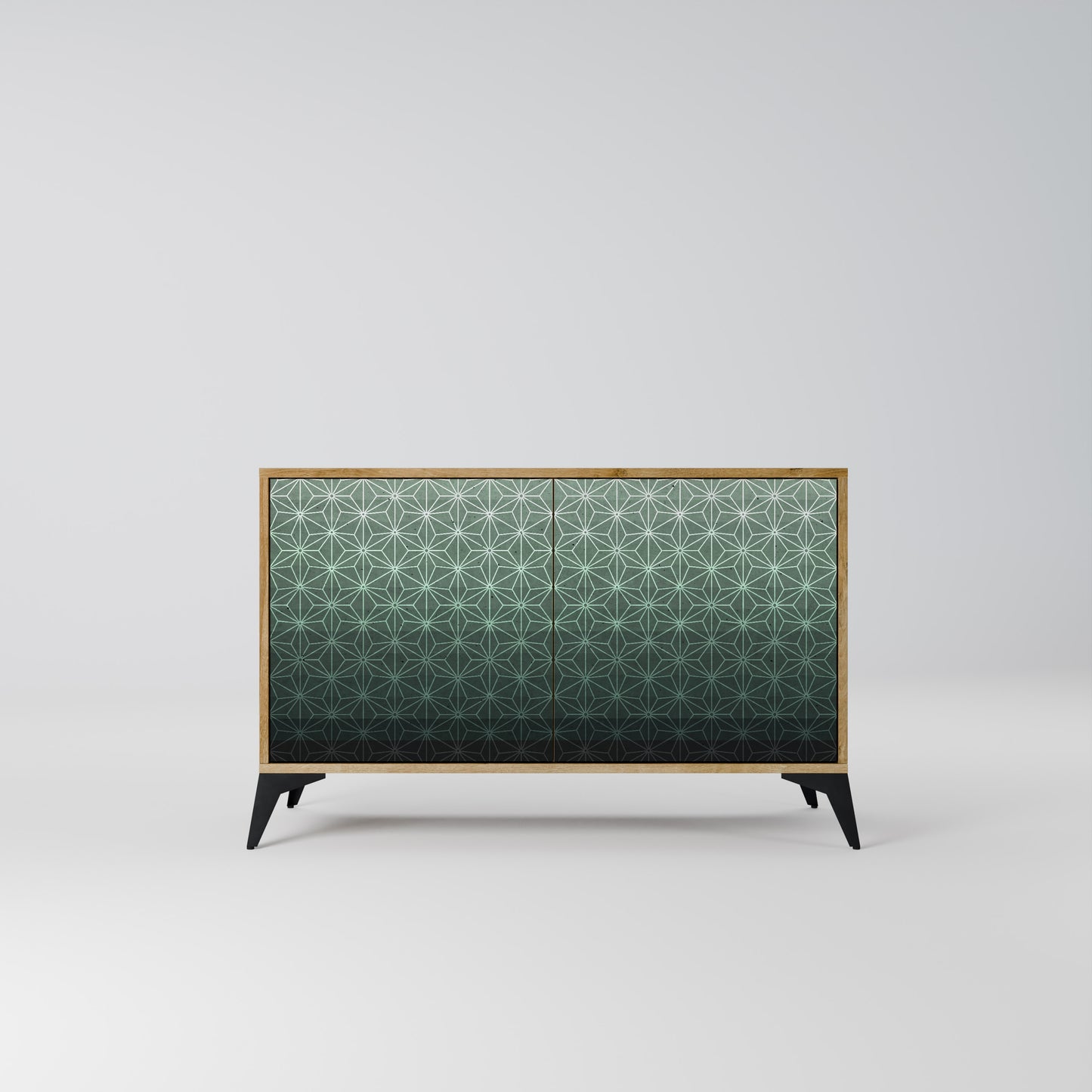 ORNAMENTAL GLIMMER 2-Door Sideboard in Oak Effect