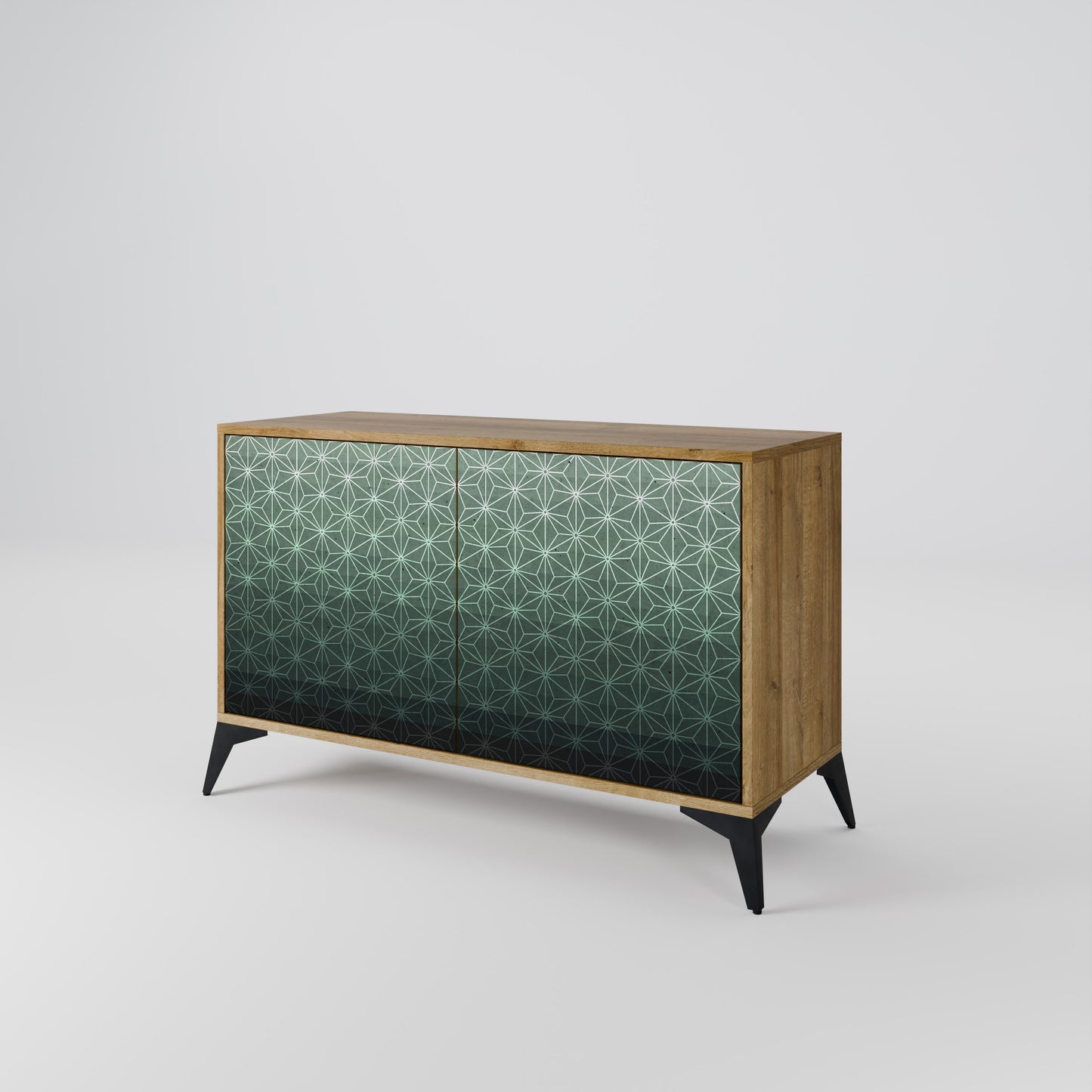 ORNAMENTAL GLIMMER 2-Door Sideboard in Oak Effect