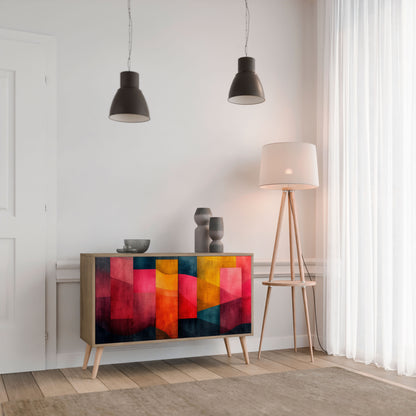 COLORFUL SOUNDS 2-Door Sideboard in Oak Effect