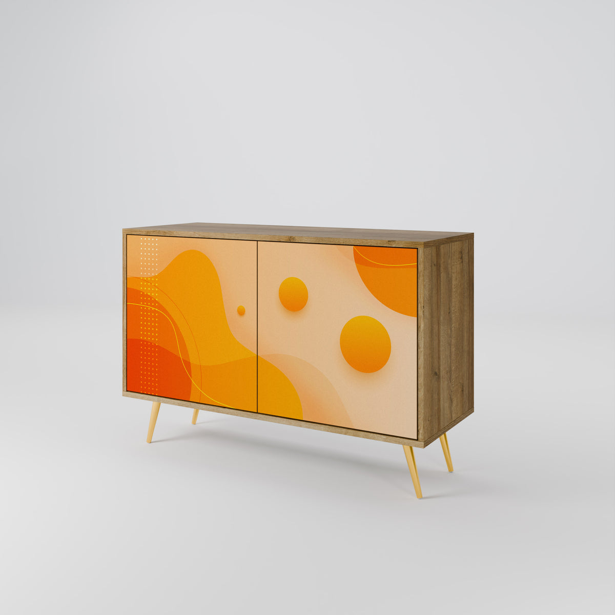 ORANGE ARRANGEMENT Skänk med två dörrar