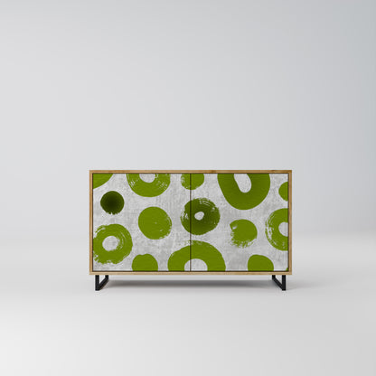 GREEN RHAPSODY 2-dörrars skänk i ekeffekt
