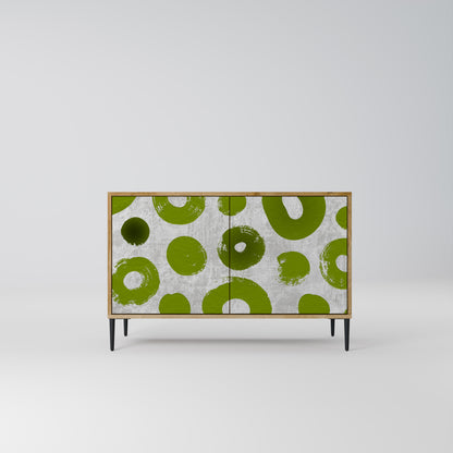 GREEN RHAPSODY 2-dörrars skänk i ekeffekt