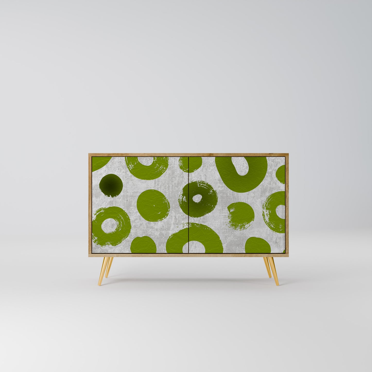 GREEN RHAPSODY 2-dörrars skänk i ekeffekt