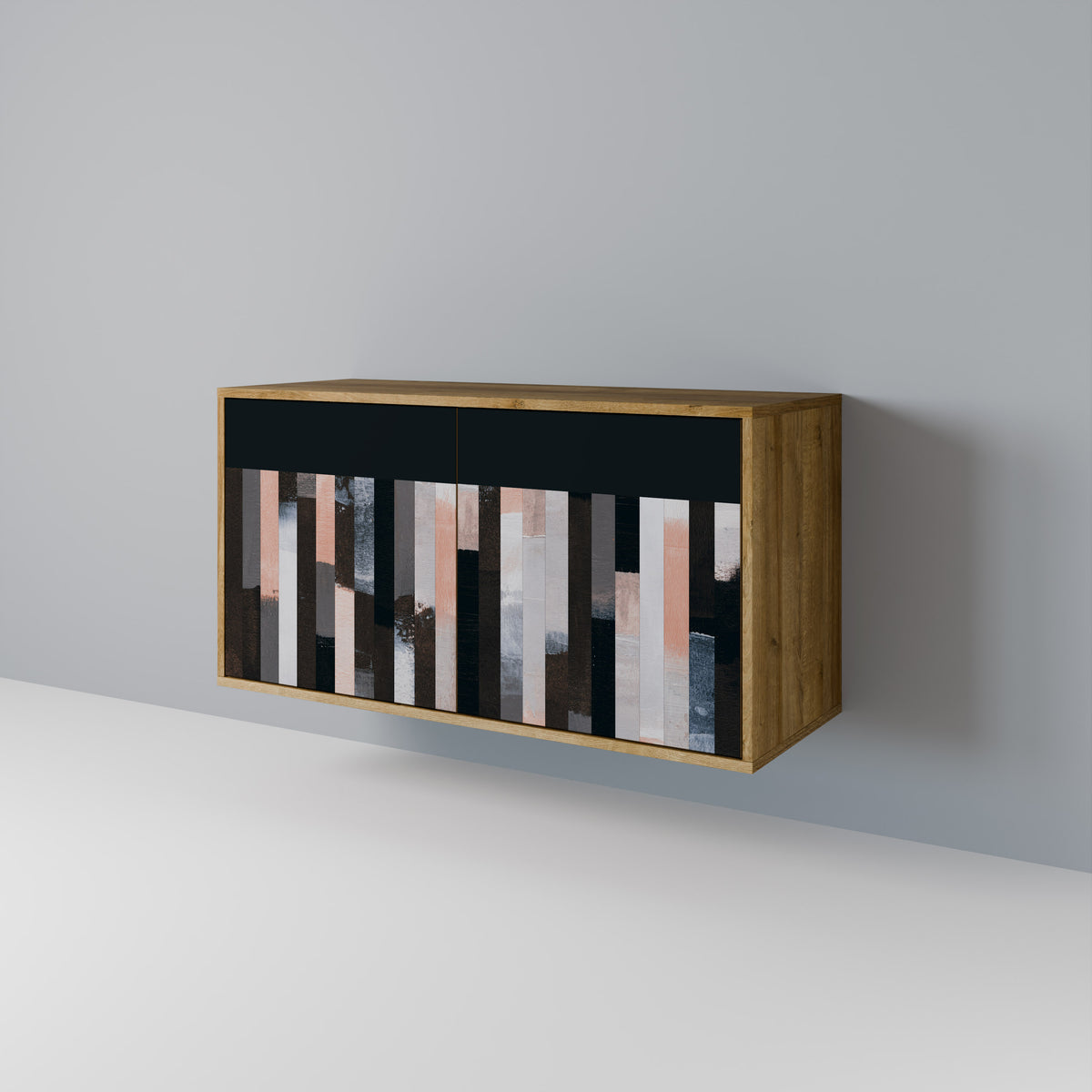 COLLAGE OF RECTANGLES Skänk med två dörrar