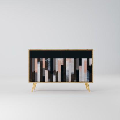 COLLAGE OF RECTANGLES 2-dörrars skänk i ekeffekt