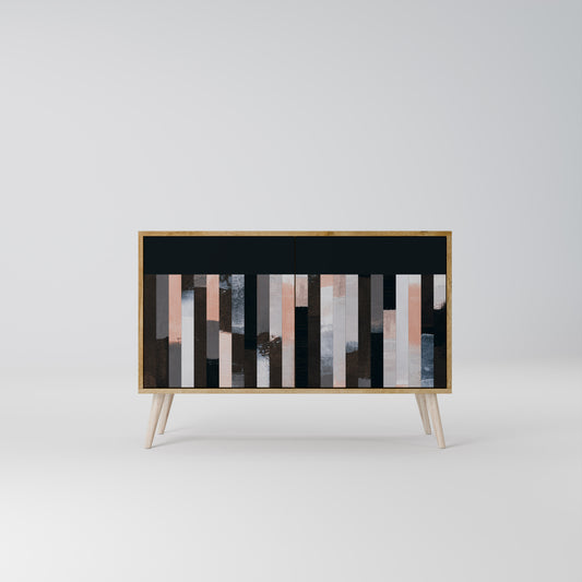 COLLAGE OF RECTANGLES 2-dörrars skänk i ekeffekt