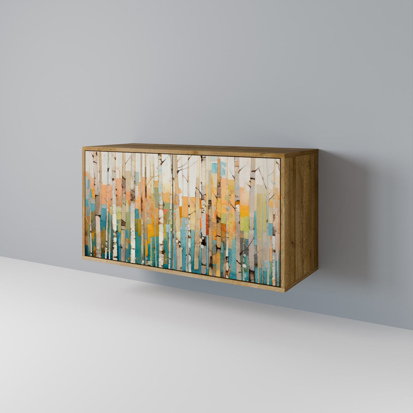 BIRCH KALEIDOSCOPE Skänk med två dörrar