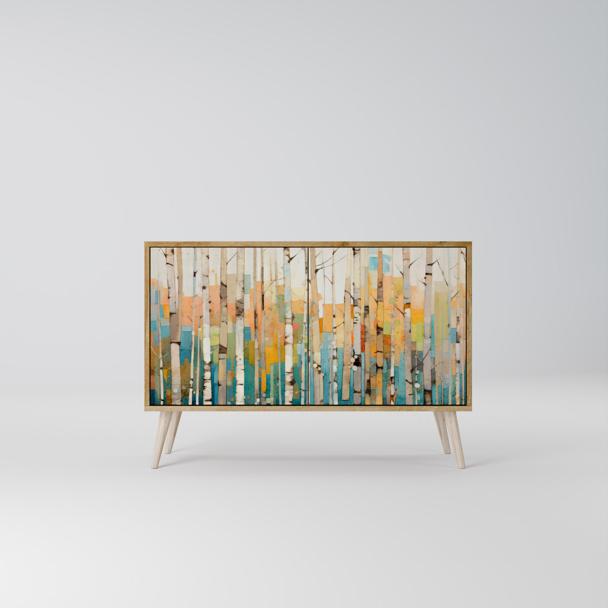 BIRCH KALEIDOSCOPE Skänk med två dörrar