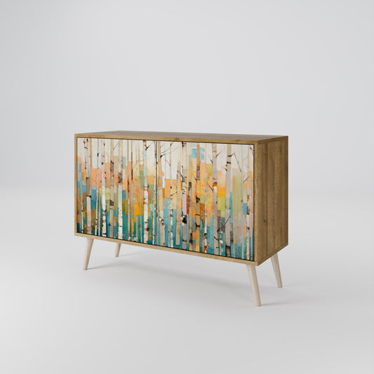 BIRCH KALEIDOSCOPE Skänk med två dörrar