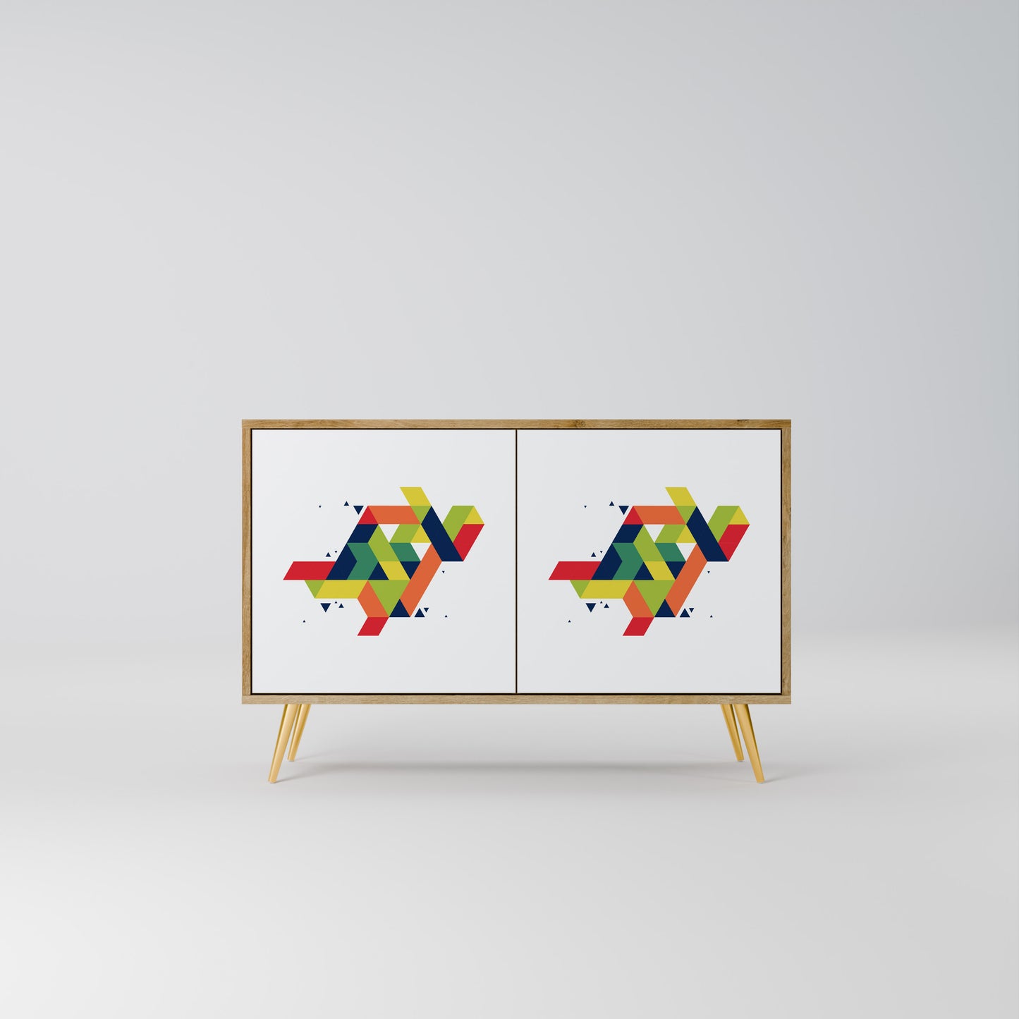 FUTURE SIGN 2-Door Sideboard in Oak Effect