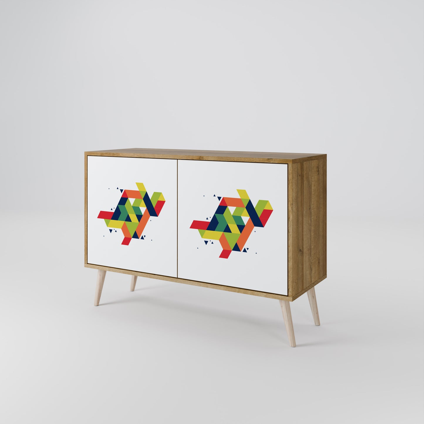 FUTURE SIGN 2-Door Sideboard in Oak Effect
